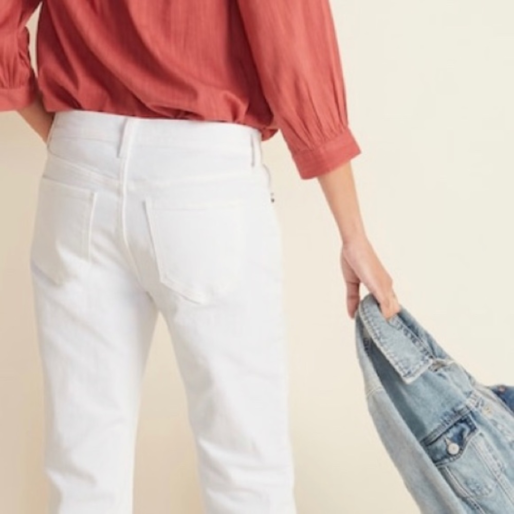 White Distressed Boyfriend Jeans